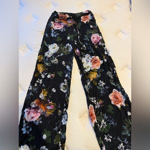 Floral flare pants